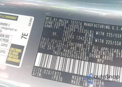 2024 Toyota Corolla Cross Hybrid Nightshade Edition from USA, damaged, VIN 7MUFBABG2RV046580